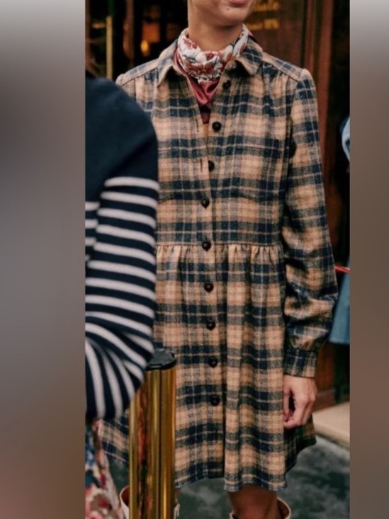 Sezane Dresses & Skirts - Sézane Leana Mini Wool Plaid Dress in Carreaux Brooklyn - EU/34 - US/2